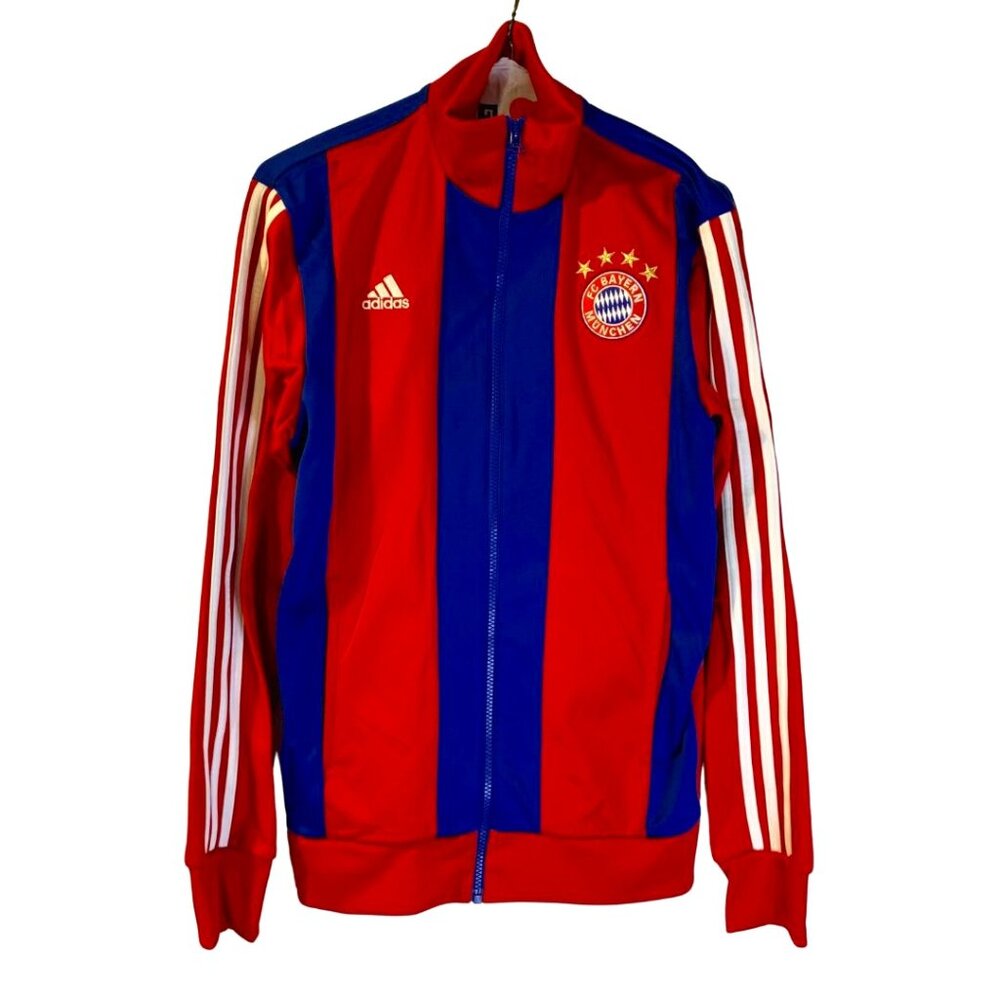Adidas Men's FC Bayern Munchen Munich Anthem Track Jacket Size S Red Soccer 2014